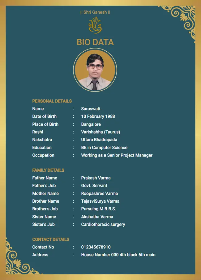 Free Download Marriage Biodata Format Biodata Maker, 51% OFF